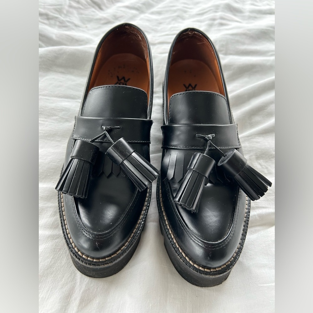 Avellino Paris Chunky Oxford Shoes with Oversized Tassels - 38
